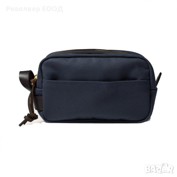 Малка чанта с кожа Filson - Travel Kit, в цвят Navy, снимка 1