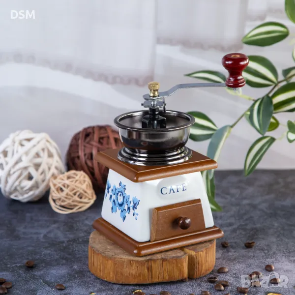 Нова Ретро Мелачка на Зърна Механична Кафемелачка, снимка 1