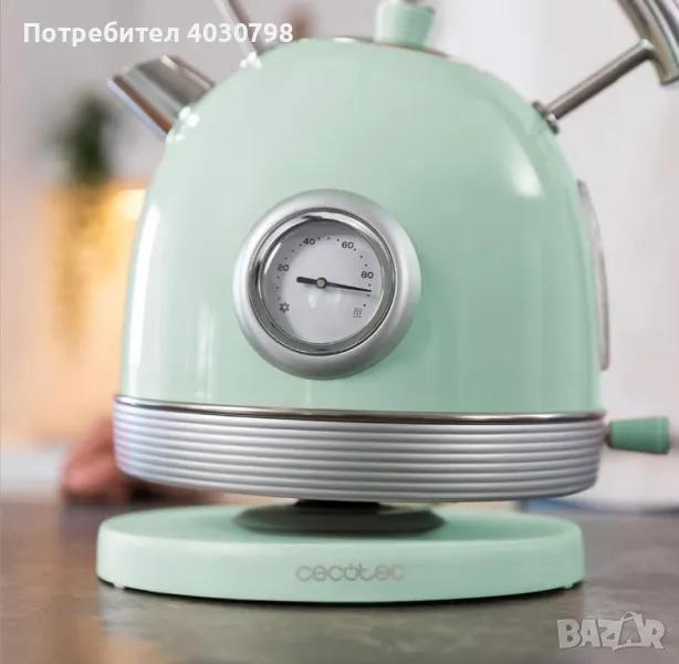 Електрическа кана Cecotec Thermosense 420 Vintage Light Blue, (18912), снимка 1