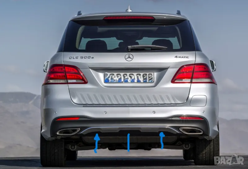 Лайстна за задна броня Mercedes GLE GLS (2015. 2019г.)W166 X166, снимка 1