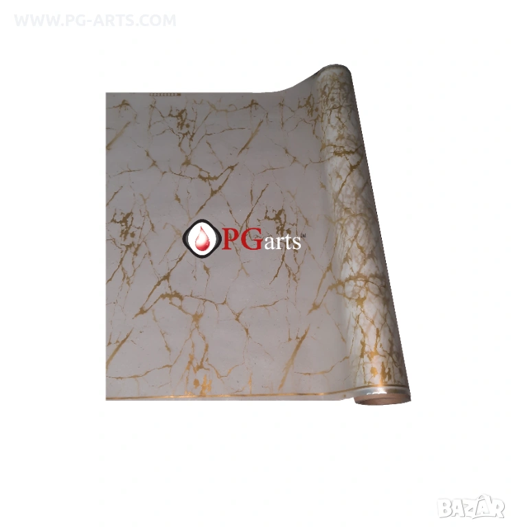 Фолио за хидрографика MARBLE WHITE AND GOLD 50, снимка 1