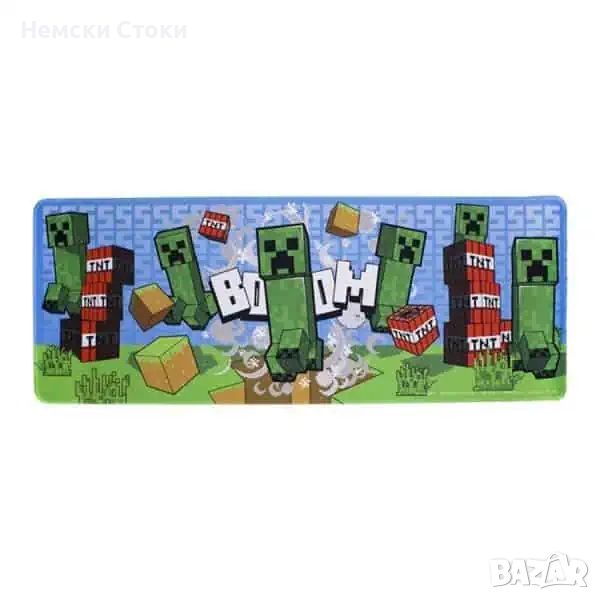 Подложка за мишка и бюро Minecraft Creeper Desk Mat 80х30см, снимка 1