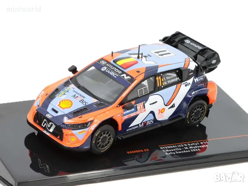 Hyundai i20 N Rally1 T. Neuville/M. Wydaeghe Rally Croatia 2024 - мащаб 1:43 на IXO в дисплей-кейс, снимка 1