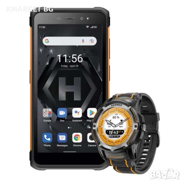 myPhone Hammer Iron 4 Смартфон + Hammer Smartwatch Plus Смарт Часовник, снимка 1