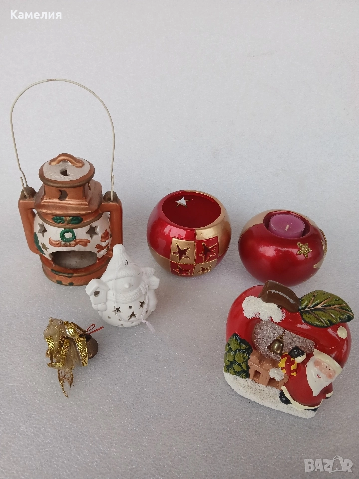 Лот от коледни свещници, снимка 1