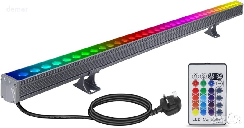 Yasotek LED 144W RGBW+5000K пейзажна линейна стенна светеща лента, снимка 1