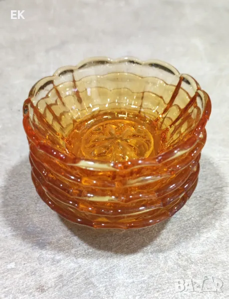 5 стари стъклени купички за сладко, снимка 1