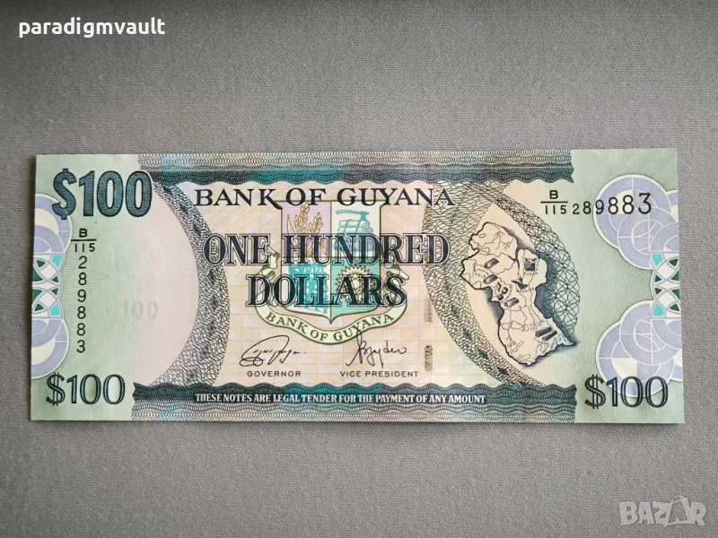 Банкнота - Гвиана - 100 долара UNC | 2022г., снимка 1