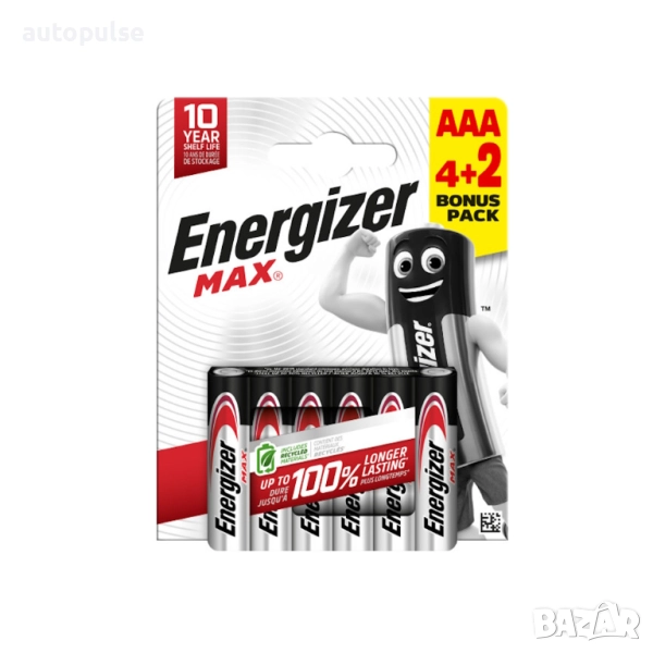 Батерии Energizer MAX AAA 4+2 броя, снимка 1