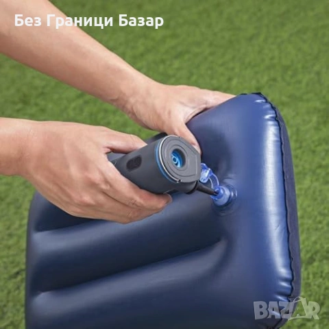 Нова преносима Електрическа мини помпа 200L/min USB с LED и 3 накрайника за дюшек къмпинг и плаж, снимка 3 - Други стоки за дома - 54275636