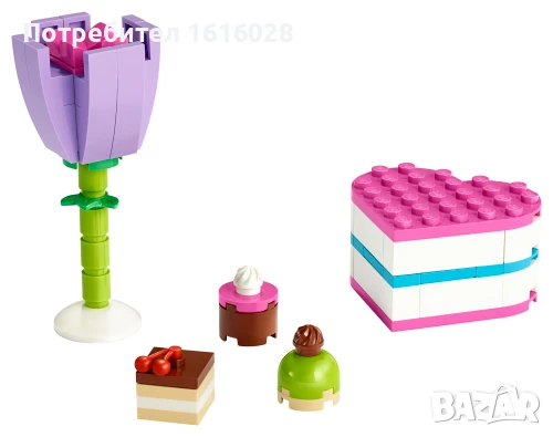 Ново LEGO 30411 Friends Кутия сърце с бонбони и цвете., снимка 2 - Конструктори - 50669674