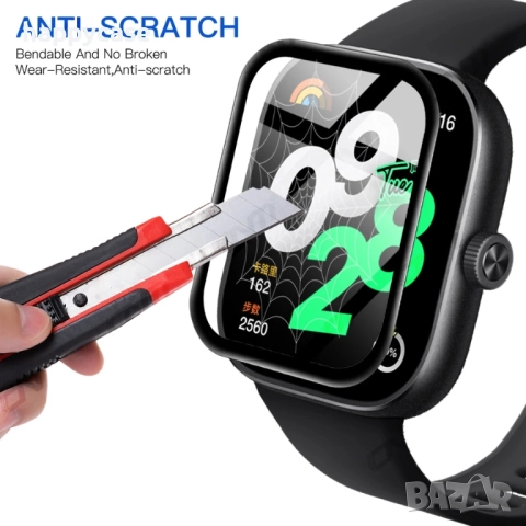 Xiaomi Redmi Watch 6 / 4 / 3 / 3 Active / 5D Протектор за цял екран, снимка 6 - Смарт часовници - 44129670