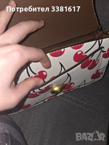 Чанта coach череши, снимка 4 - Чанти - 53615864