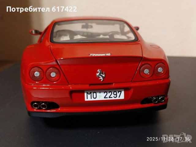 1:18 Два метални модела на Burago-Ferrari F50 и 550 Marinello, снимка 14 - Колекции - 52576968