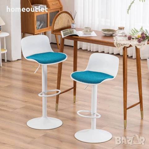 Комплект бар столове - EUYY102-KS-1909WH-TL - 2бр, снимка 2 - Столове - 51116891