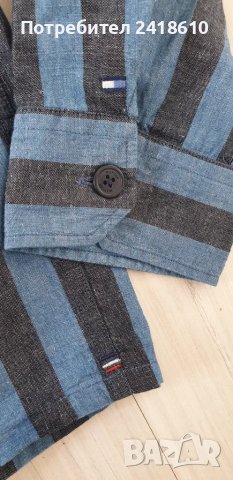 Tommy Hilfiger Cotton / Linen Regular Fit Mens Size L НОВО!  Лен ОРИГИНАЛ! Мъжка Ленена Риза!, снимка 10 - Ризи - 49859384