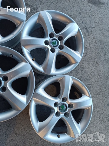 4бр.алуминиева джанта 15 цола за Skoda 5x100, снимка 4 - Гуми и джанти - 53666450