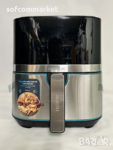 НОВ Еър фрайър Cecotec Cecofry Full Inox 5500 Pro – 5.5L, 1700W + Гаранция, снимка 3 - Фритюрници - 54125347