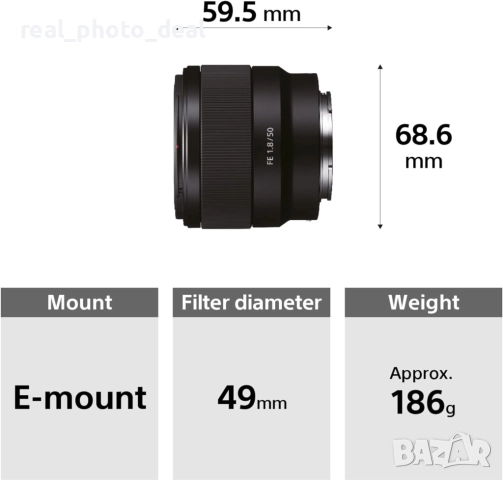 обектив Sony FE 50mm f/1.8 - чисто нов, 2г. гаранция, снимка 2 - Обективи и филтри - 52155422