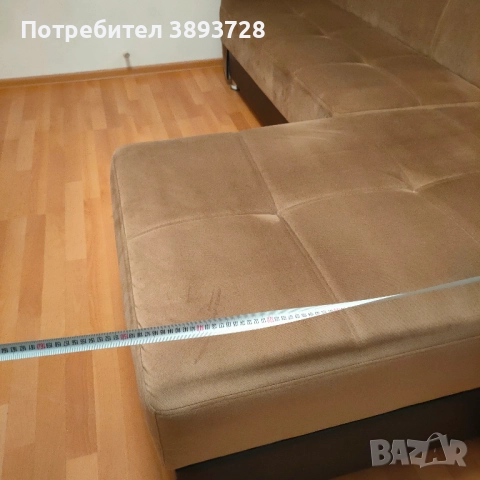 Разтегателен Диван с лежанка, снимка 9 - Дивани и мека мебел - 52577245