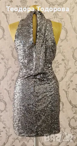 Рокля с пайети М, снимка 2 - Рокли - 50077026