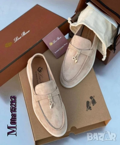 мокасини от естествен велур loro piana , снимка 2 - Дамски ежедневни обувки - 51294196