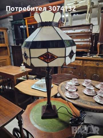 Нощна лампа Тифани, снимка 2 - Настолни лампи - 52945190