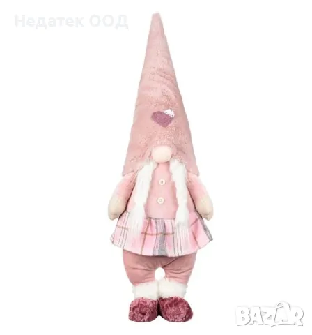 Коледна декоративна фигура Гном, Розов, 70cm, снимка 1 - Декорация за дома - 48290193