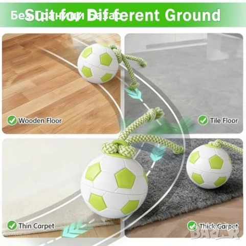 Нова играчка Умна топка за кучета с автоматично движение и USB зареждане, снимка 4 - За кучета - 53890473