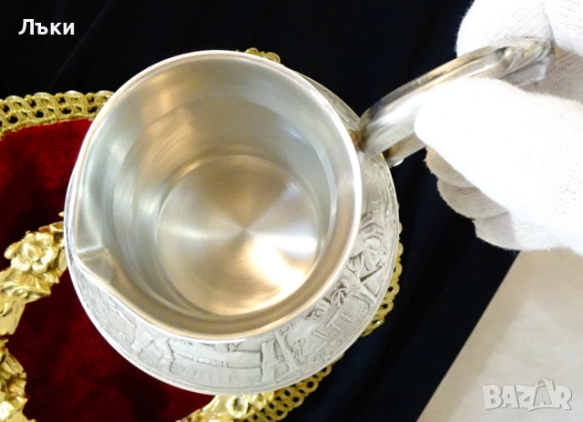 Калаена кана за вино,релефни картини,сертификат. , снимка 11 - Антикварни и старинни предмети - 53660746