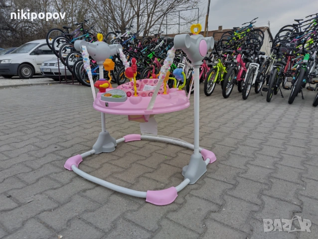 MONI Детско бънджи VISTA розов, снимка 3 - Проходилки - 53565139