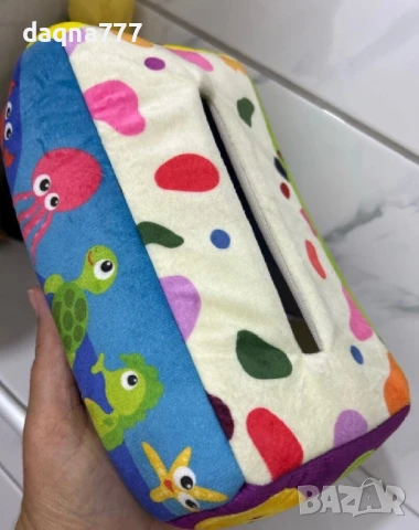 Мек калъф за кутия за мокри кърпи/ салфетки цветен животни
