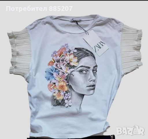 Нова блузка Зара/zara, снимка 2 - Тениски - 37155215