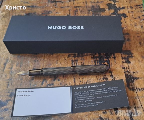 HUGO BOSS Gun метал включваща модернизирани шарки на рибена кост, снимка 3 - Ученически пособия, канцеларски материали - 46322072