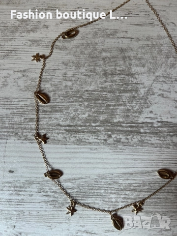 Златисто бижу за талията с морски звезди и мидички може да се ползва и като гердан или гривна ❤️, снимка 2 - Гривни - 52390078