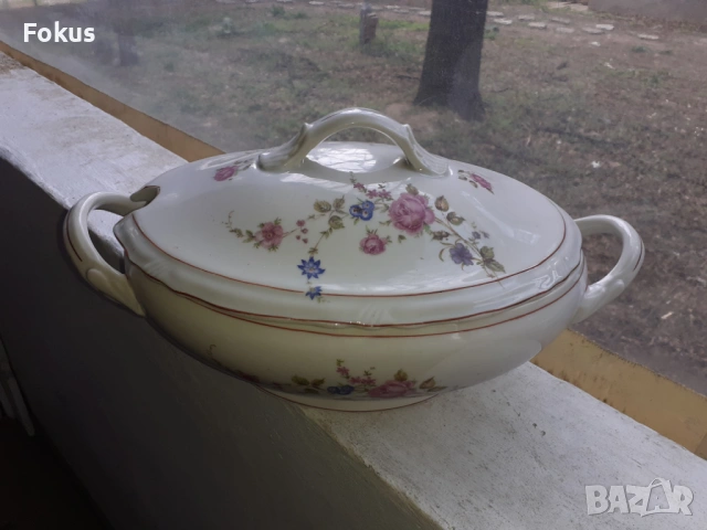 Голям супник български порцелан с маркировка, снимка 3 - Антикварни и старинни предмети - 53385315