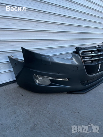 Предна броня ОБОРУДВАНА ТЪМНОСИВ МЕТАЛИК Peugeot Пежо 508 2.0 hdi 2.0 хди 140 кс RH01 DYZA Led Xenon, снимка 2 - Части - 51873608