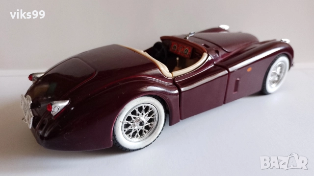 Bburago Jaguar XK 120 Roadster 1951 - Мащаб 1:24, снимка 6 - Колекции - 52936279