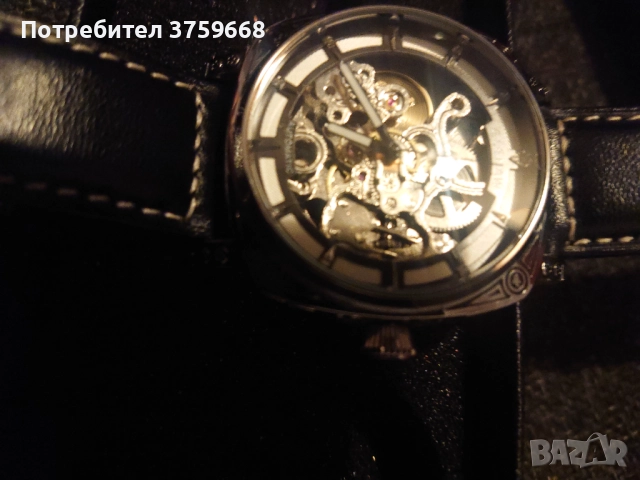 Автоматичен ,самонавивен часовник със кожена каишка., снимка 12 - Мъжки - 52179594