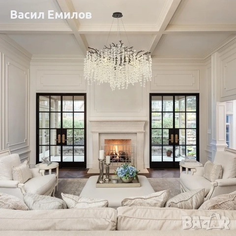 Луксозен кристален полилеи тип клони на дърво, снимка 8 - Лампи за таван - 51824357