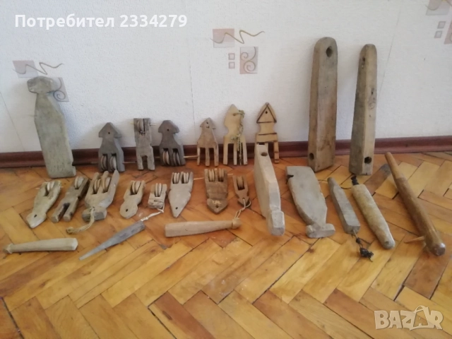 Стари предмети части от дървен стан за тъкане на ръка и уред за продерии. , снимка 2 - Антикварни и старинни предмети - 52388806