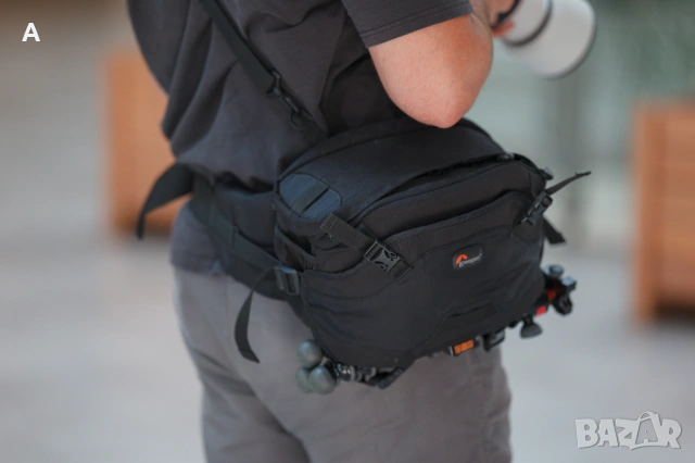 Фоточанта за кръста Lowepro Inverse 200 AW – Отлично състояние (10/10), снимка 5 - Чанти, стативи, аксесоари - 53966130