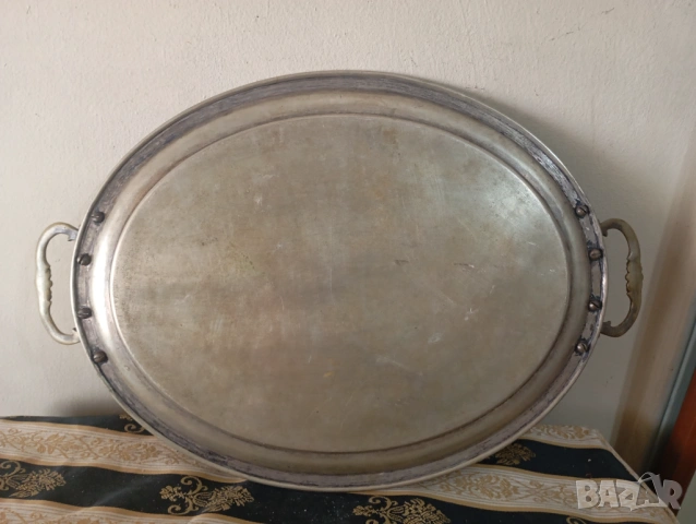 Посребрена викторианска табла,поднос, снимка 5 - Други ценни предмети - 54125598