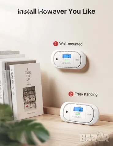 Комплект от 2 бр. детектори за въглероден оксид  X-Sense, снимка 5 - Друга електроника - 50299886