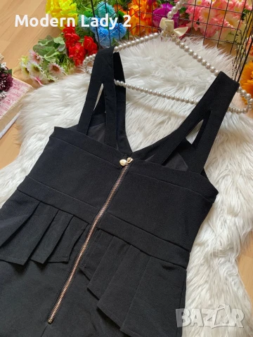 Черна рокля Амису, снимка 3 - Рокли - 50920786