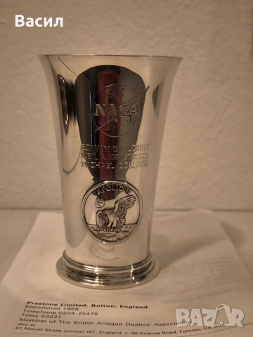 сребърна чаша NASA Apollo 11, снимка 5 - Нумизматика и бонистика - 48419618