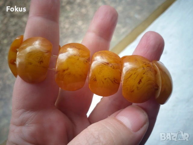 Гривна от стар бакелит - каталин, снимка 3 - Антикварни и старинни предмети - 53508299