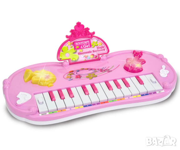 Bontempi - Синтезатор със светлинни ефекти за момиче, снимка 2 - Музикални играчки - 44977564