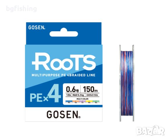 Плетено влакно Gosen Roots PE X4, снимка 4 - Такъми - 45427904