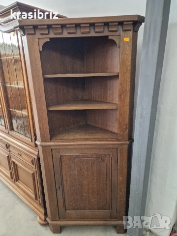 Масивна Ъглова Витрина-внос от Германия! , снимка 2 - Секции и витрини - 54188195